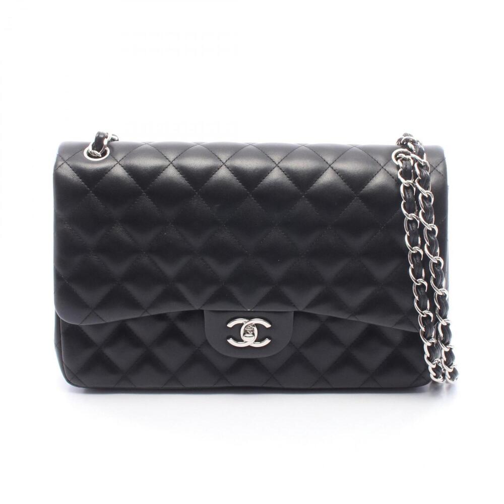 Chanel CHANEL Large Matelassé 30 Classic Double Flap Shoulder Bag Handbag Lam...